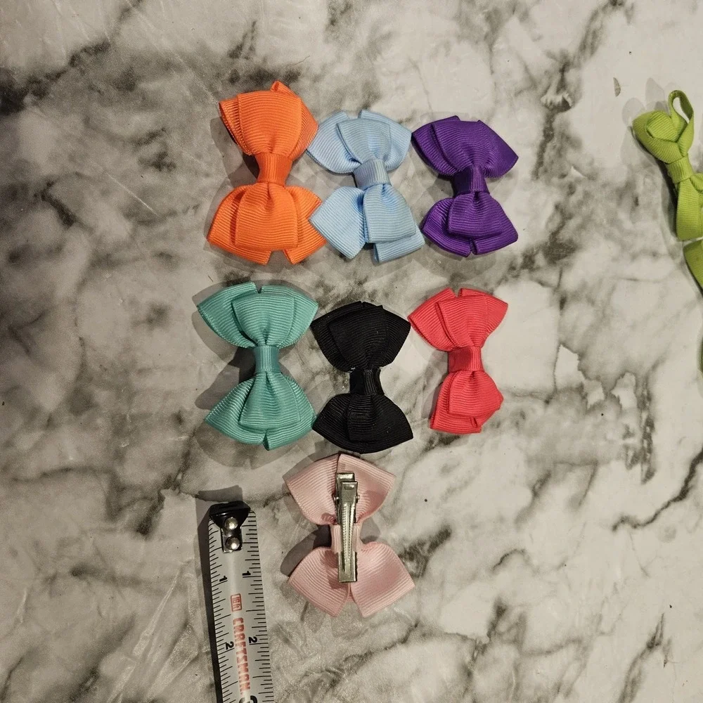 27 Small Hair Bows‎ Lot | Ribbon Bows for Toddlers & Girls